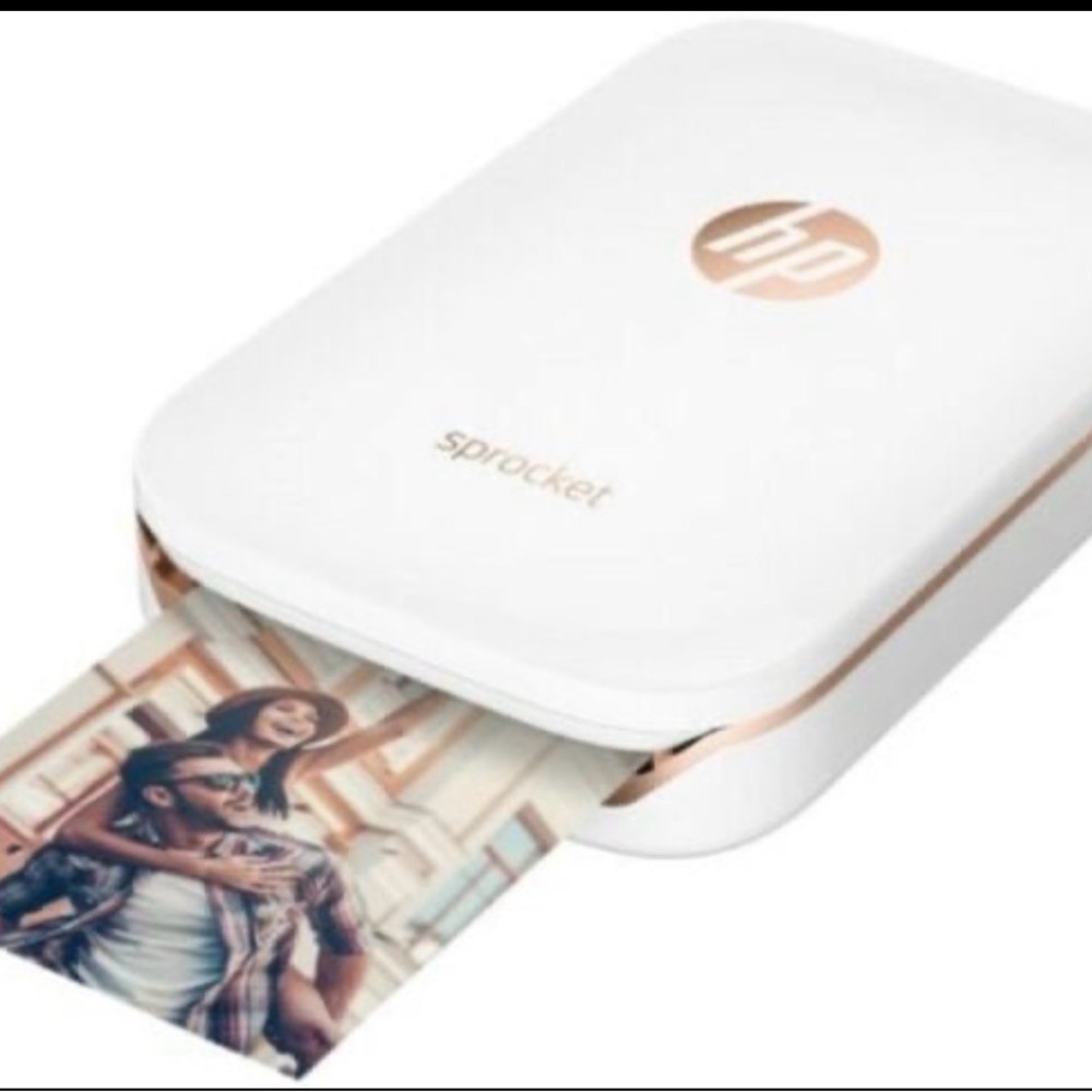 HP Sprocket Portable Printer in White and Gold - Picture 2 of 8